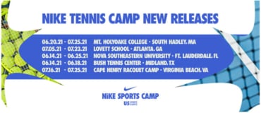 Nike Tennis Camps new releases feature pr